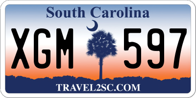 SC license plate XGM597