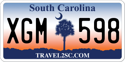 SC license plate XGM598