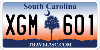 SC license plate XGM601