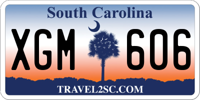 SC license plate XGM606