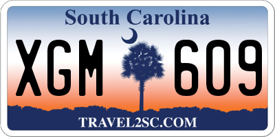 SC license plate XGM609