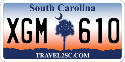 SC license plate XGM610