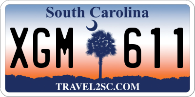 SC license plate XGM611