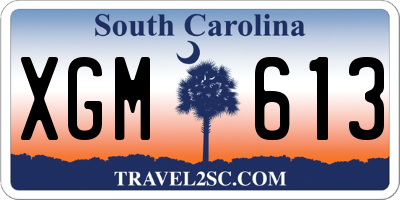 SC license plate XGM613