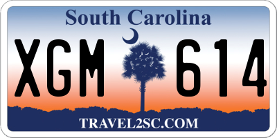 SC license plate XGM614