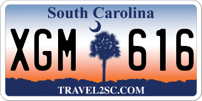 SC license plate XGM616