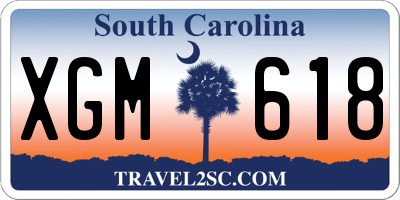 SC license plate XGM618