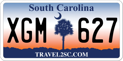 SC license plate XGM627