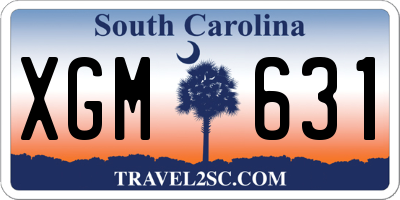 SC license plate XGM631