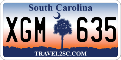SC license plate XGM635
