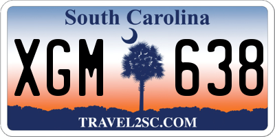 SC license plate XGM638