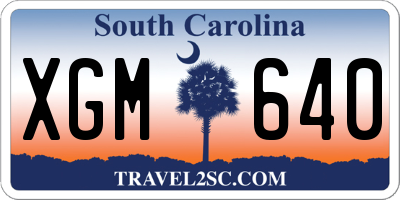 SC license plate XGM640