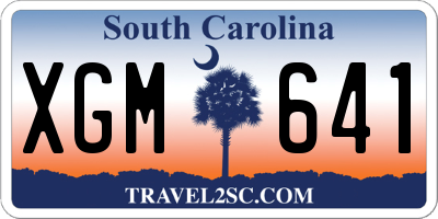 SC license plate XGM641