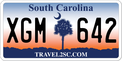 SC license plate XGM642