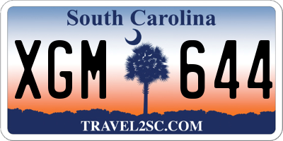 SC license plate XGM644