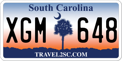 SC license plate XGM648