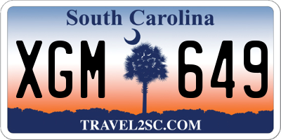SC license plate XGM649