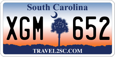 SC license plate XGM652