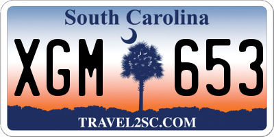 SC license plate XGM653