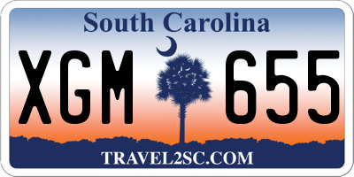 SC license plate XGM655