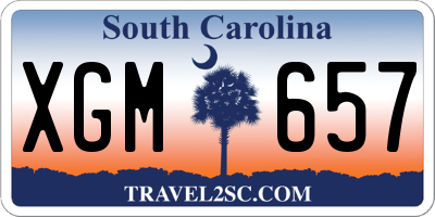SC license plate XGM657