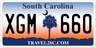 SC license plate XGM660