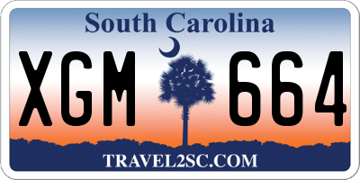 SC license plate XGM664