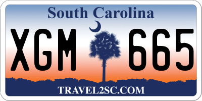 SC license plate XGM665