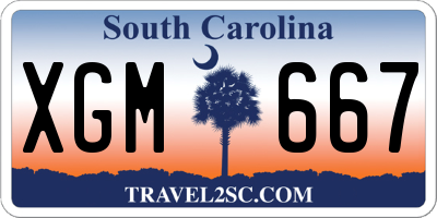 SC license plate XGM667