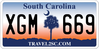 SC license plate XGM669