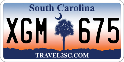 SC license plate XGM675