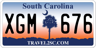 SC license plate XGM676