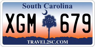 SC license plate XGM679