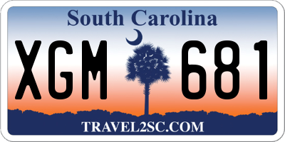 SC license plate XGM681
