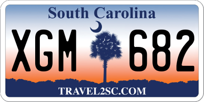 SC license plate XGM682