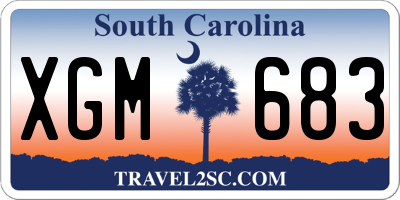 SC license plate XGM683
