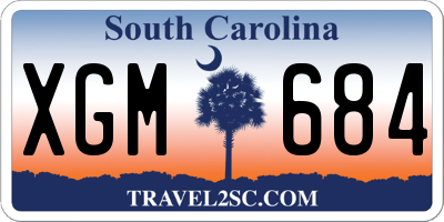 SC license plate XGM684