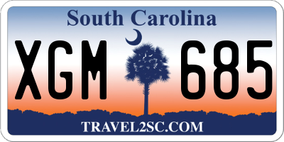 SC license plate XGM685
