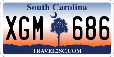 SC license plate XGM686