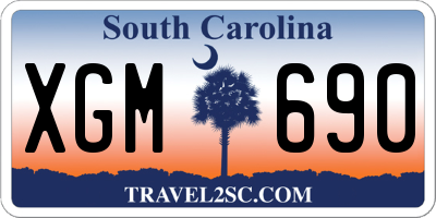 SC license plate XGM690
