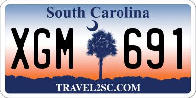 SC license plate XGM691