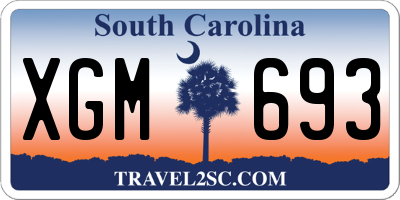 SC license plate XGM693