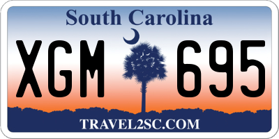 SC license plate XGM695