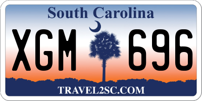 SC license plate XGM696