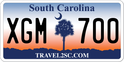 SC license plate XGM700
