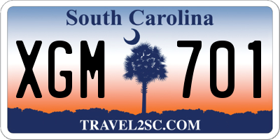 SC license plate XGM701