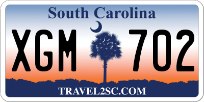 SC license plate XGM702