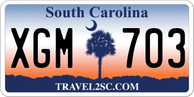 SC license plate XGM703