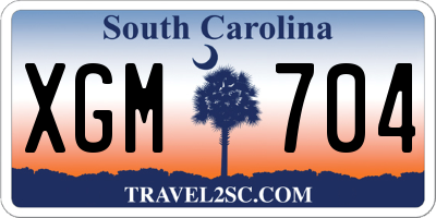 SC license plate XGM704