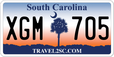 SC license plate XGM705